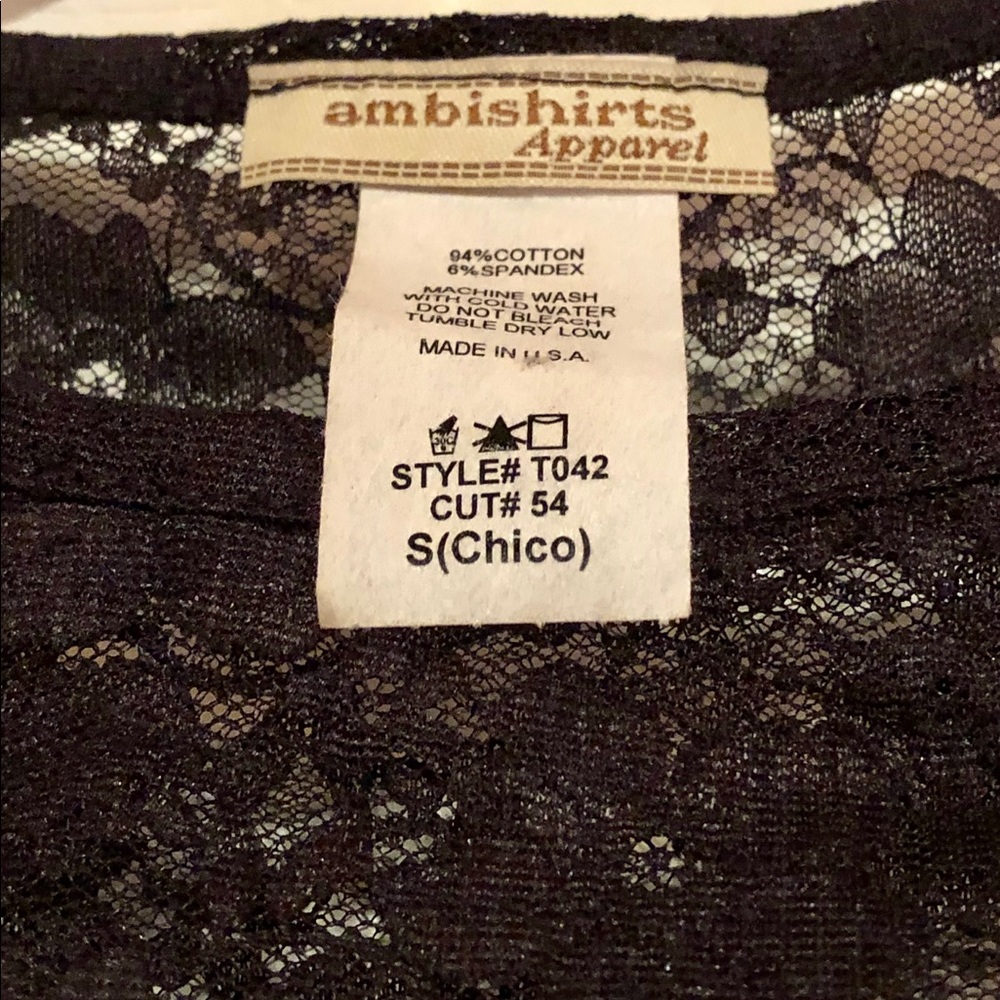 BLACK LACE TOP - Picture 2 of 2